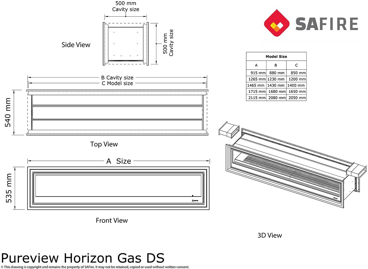 Pureview Horizon See Through Flueless Gas - Image 2